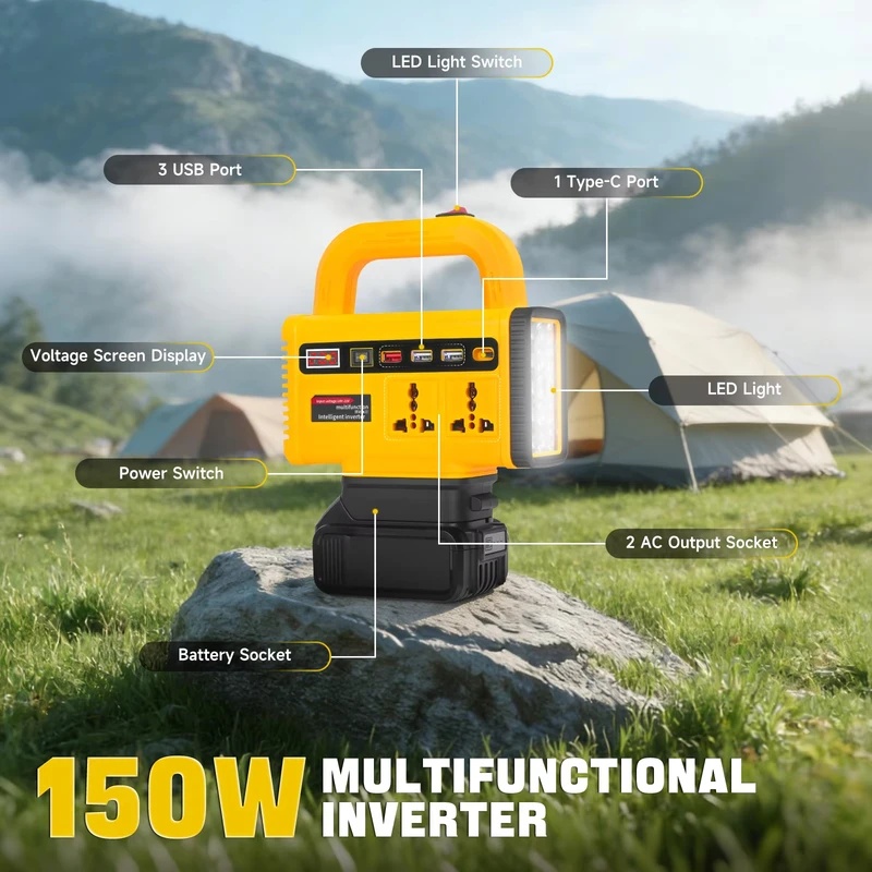 150W 전력 변환기, DC18V를 AC220V로 변환 - Outdoor Power Adapter Usb C 리뷰 및 가격