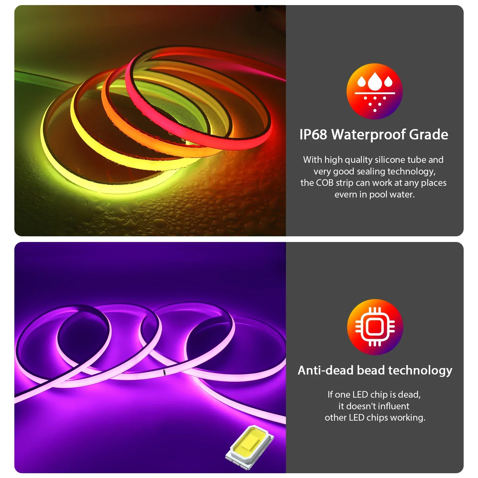 RGBIC COB LED 스트립 방수, WS2811 픽 - Outdoor Power Strip Weatherproof 리뷰 및 가격