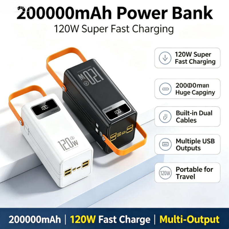 120W 고속 충전 보조 배터리, 500000mAh 대 - Outdoor Power Adapter Usb C 리뷰 및 가격